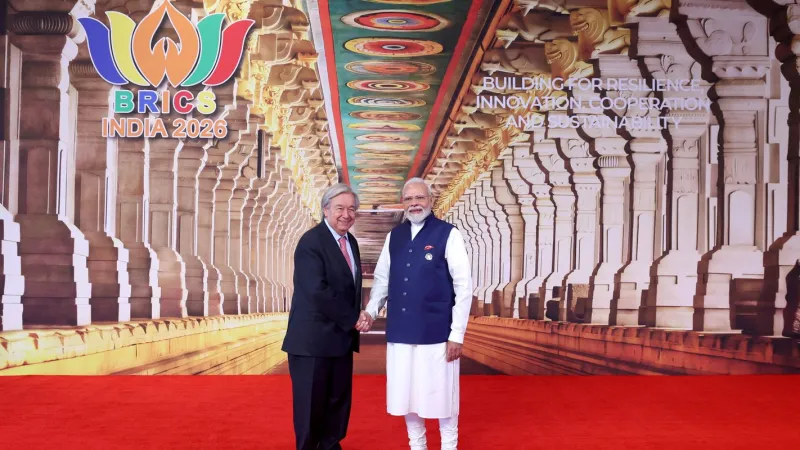 Na cúpula do Brics na Índia, Guterres diz que mundo "precisa de paz"