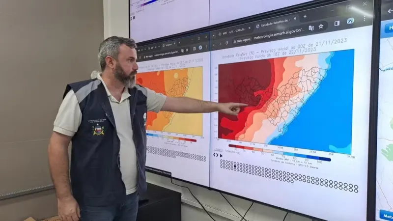 Sertão de Alagoas entra em estado de atenção por baixa umidade do ar, alerta Semarh
