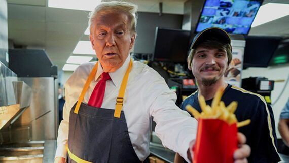 Trump se veste de funcionário do McDonald’s para tentar desacreditar Harris