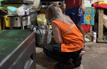 Defesa Civil vistoria botijões de gás nas barracas de lanches do São João