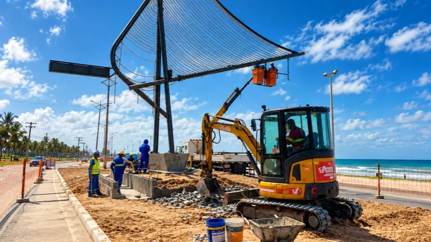 Pórticos de Maceió recebem manutenção e ganham cuidados que valorizam a paisagem urbana