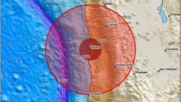 Terremoto de magnitude 5,8 atinge o Chile