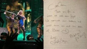 Após show no Rio, Lady Gaga deixa recado em Livro de Ouro do Copacabana Palace
