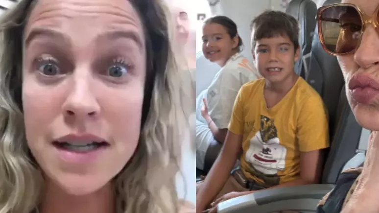 Barraco no voo! Luana Piovani perde a paciência e bate boca com passageiro: 'Já levantei'