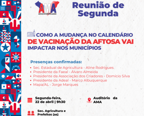 AMA reúne prefeitos e secretários para discutir mudanças no calendário de vacinação da Aftosa 