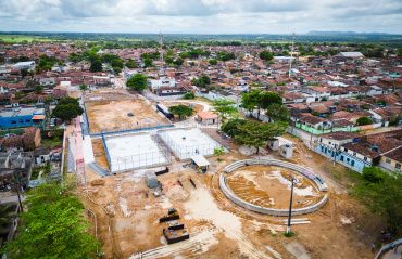 Obras do Parque Esportivo do Biu chegam a quase 50% e estrutura começa a ganhar forma