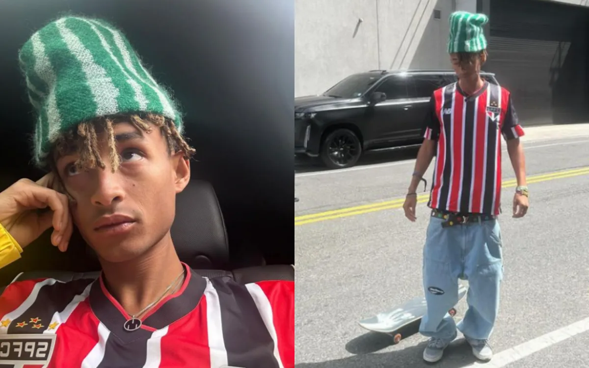Filho de Will Smith agita web ao surgir com camisa de time brasileiro