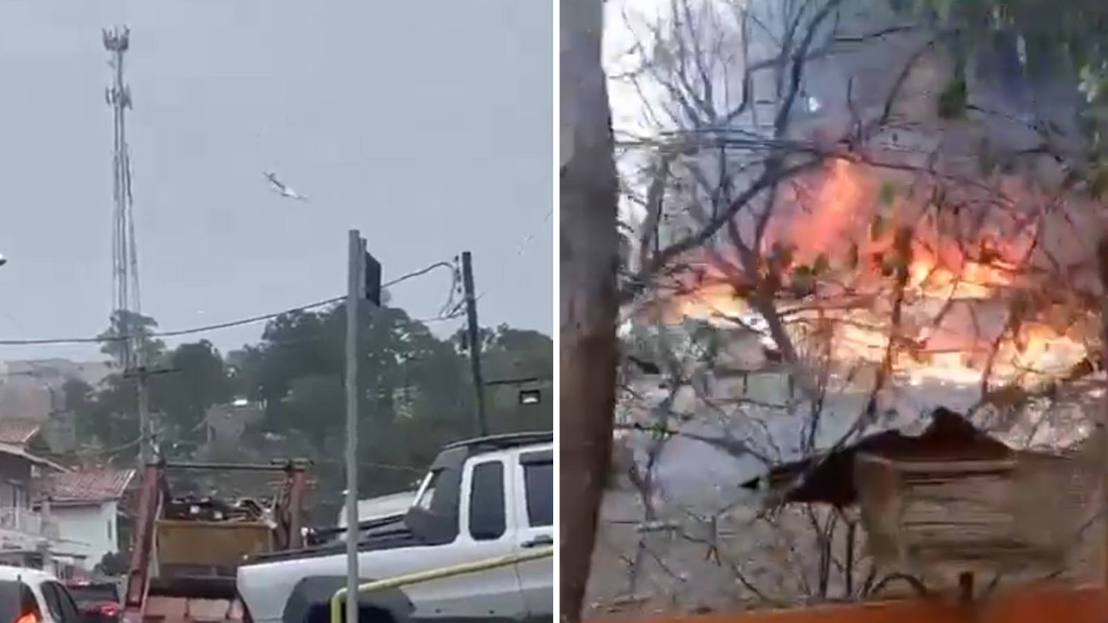 SP: avião com 57 passageiros e 4 tripulantes cai em Vinhedo