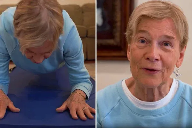 Vovó fitness quebra recorde mundial de prancha abdominal aos 82 anos