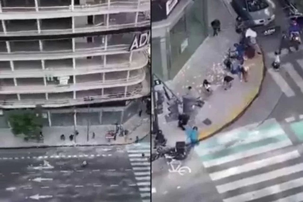 Vídeo flagra "chuva" de dinheiro após assalto frustrado em Buenos Aires