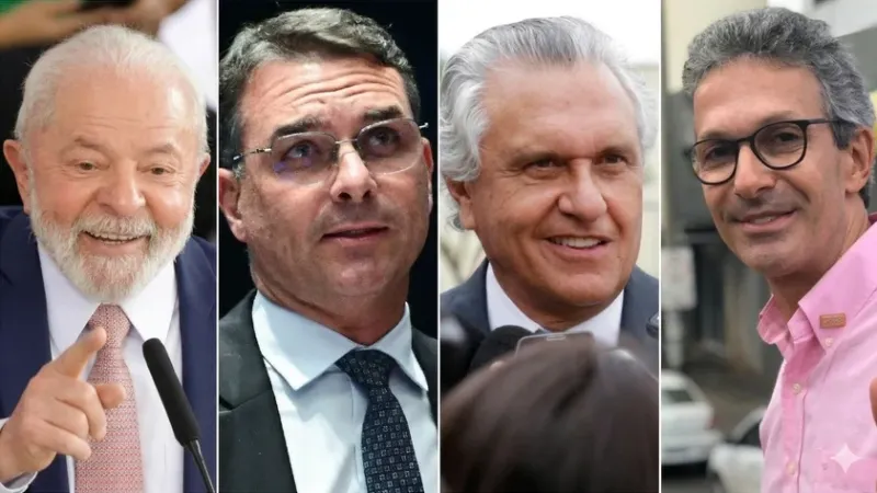 Lula empata tecnicamente no 2º turno com Flávio, Zema e Caiado