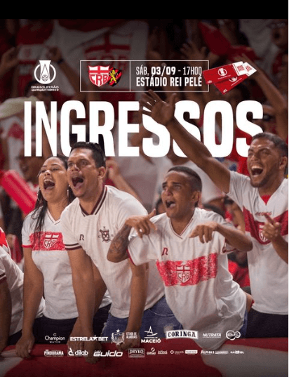 CRB x Sport: veja pontos de vendas e valores dos ingressos para o jogo da 28ª rodada do Brasileiro