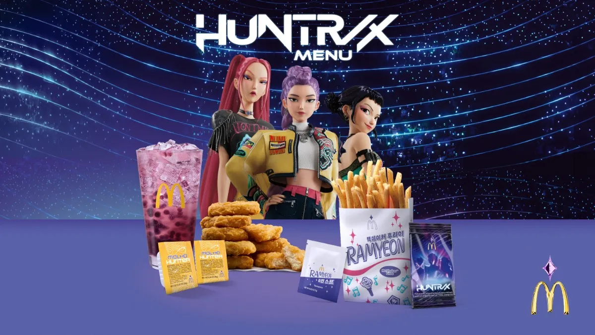 A batalha pelos fãs começa no McDonald’s com a chegada dos menus  do filme Guerreiras do K-Pop