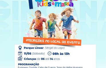 Prefeitura realiza Primeira Gincana Kids é Massa neste sábado (11) no Vergel