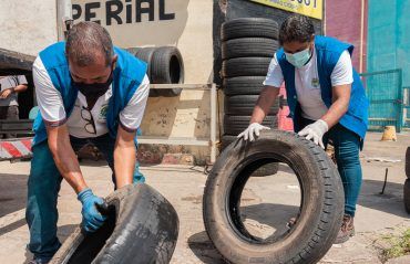 Ação contra a dengue promove mutirão de coleta de pneus inservíveis 