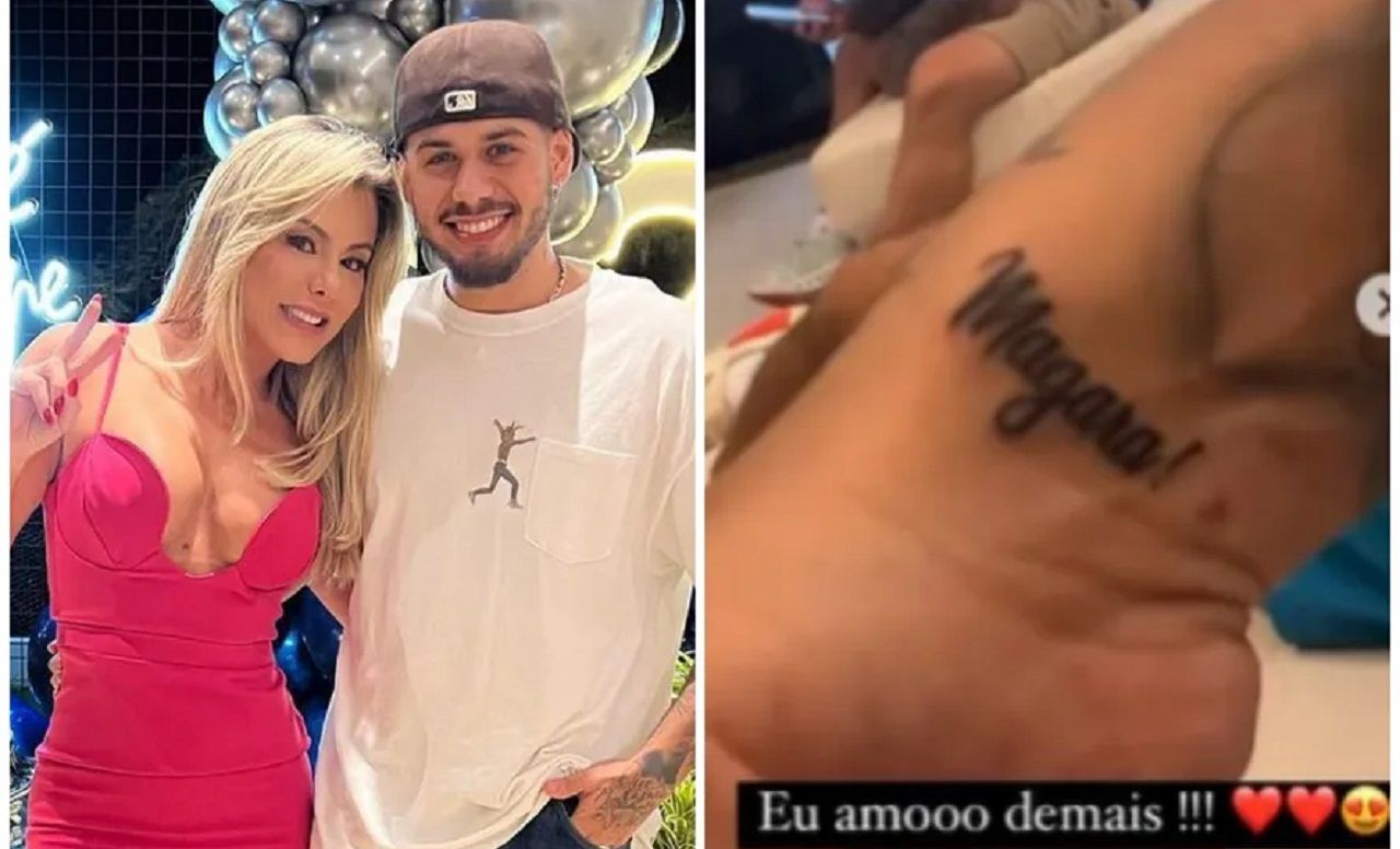 Zé Felipe faz tatuagem para sogra e mãe do cantor se pronuncia: ‘Diz mais sobre ele do que sobre mim’