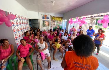 Defesa Civil de Maceió promove rodas de conversa sobre autocuidado feminino