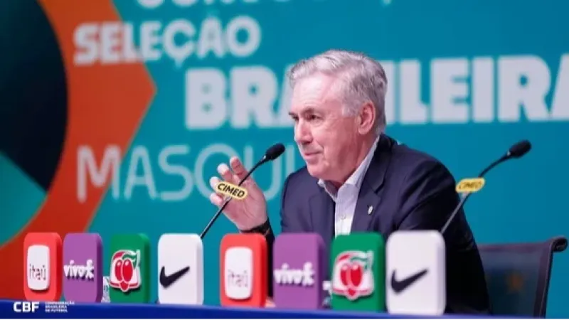 Sem Neymar, Ancelotti anuncia 26 convocados para a última data Fifa antes da Copa