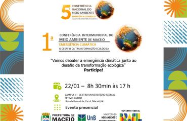 Maceió sedia 1ª Conferência Intermunicipal do Meio Ambiente na quarta (22)