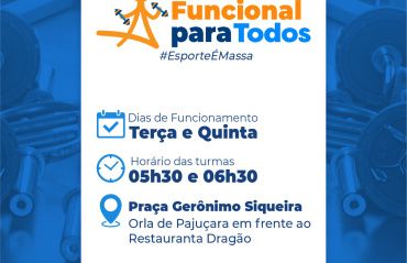 Prefeitura de Maceió promove treino funcional gratuito na orla de Pajuçara nesta terça-feira (7)