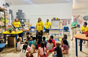 Estudantes participam de atividades de educação ambiental