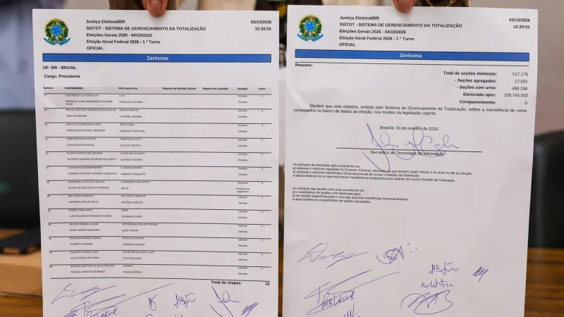TSE faz teste final de sistemas e emite zerézima