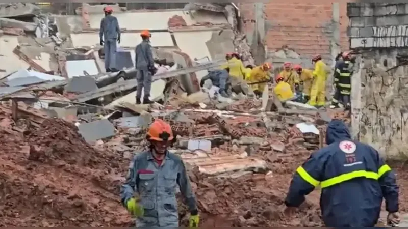 Prédio desaba em São Bernardo do Campo e deixa cinco feridos