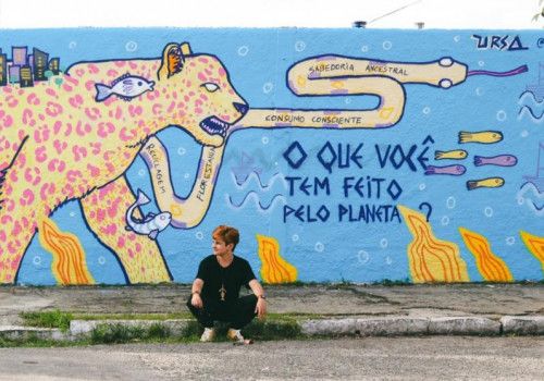 Com apoio do Governo de Alagoas, artista Ursa leva arte e conscientização ambiental à Escola Estadual
