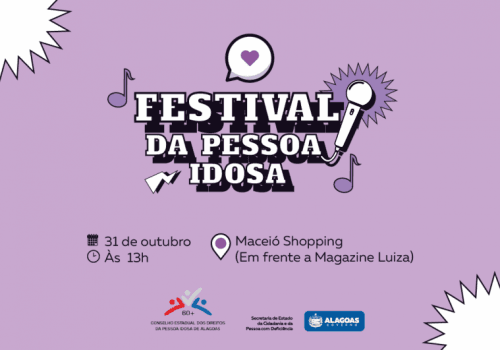 Festival vai celebrar a vida e o protagonismo das pessoas idosas em Alagoas nesta quinta-feira