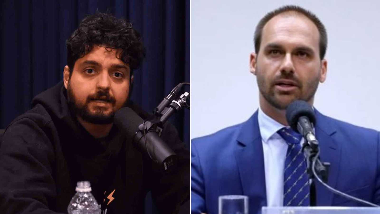 “Covarde”, diz Eduardo Bolsonaro após Monark culpar Bolsonaro