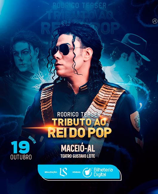 Rodrigo Teaser, o maior intérprete de Michael Jackson do mundo, regressa a Maceió 