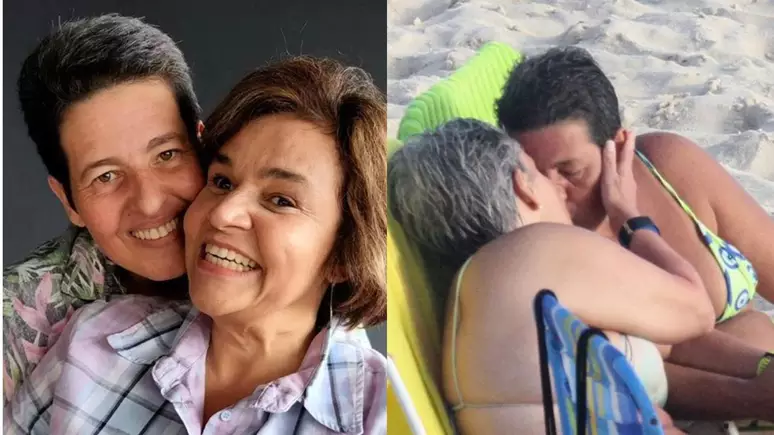 Em rara aparição, Claudia Rodrigues se diverte com namorada em praia carioca