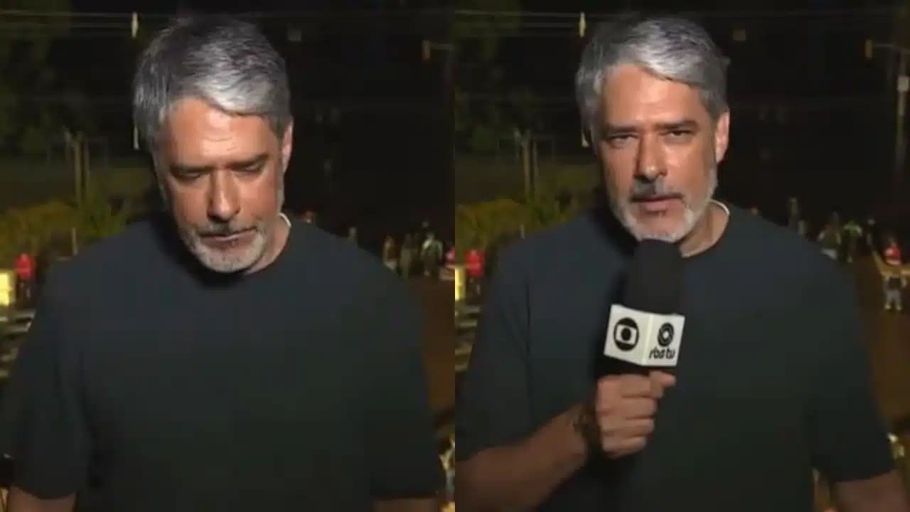William Bonner se emociona ao fazer cobertura da tragédia no Rio Grande do Sul