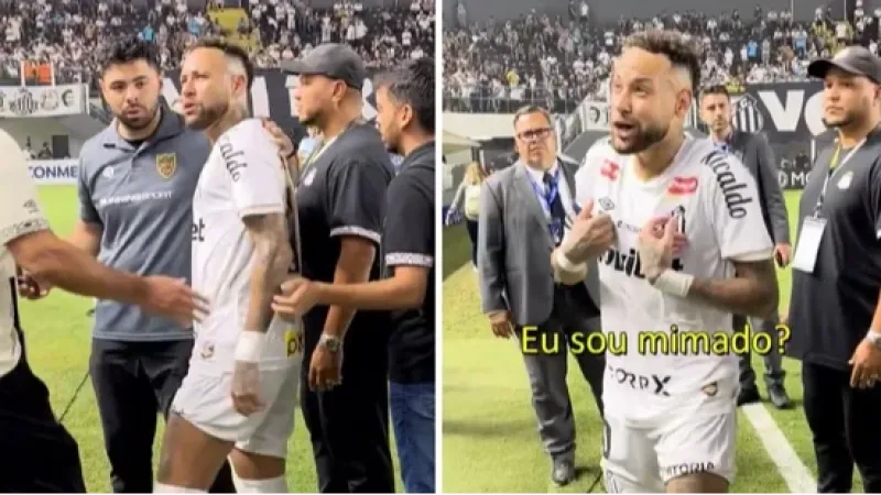 Neymar discute com torcedor ao ser cobrado após empate em casa pela Sul-Americana