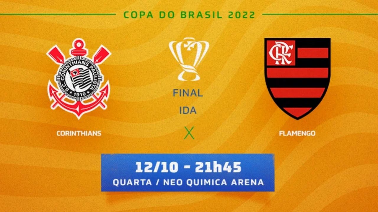 Corinthians x Flamengo: onde assistir, prováveis times e desfalques pela ida da final da Copa do Brasil