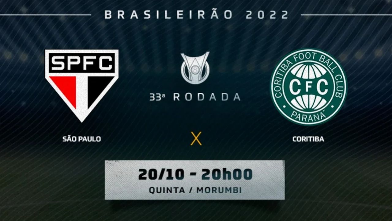 São Paulo x Coritiba: onde assistir, prováveis escalações e desfalques do jogo do Brasileirão