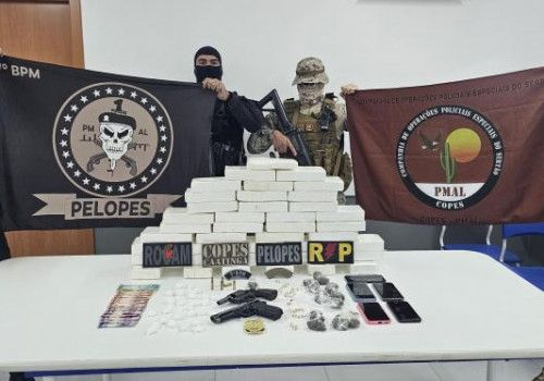 Em Santana do Ipanema, operação da PM apreende mais de 40 quilos de cocaína