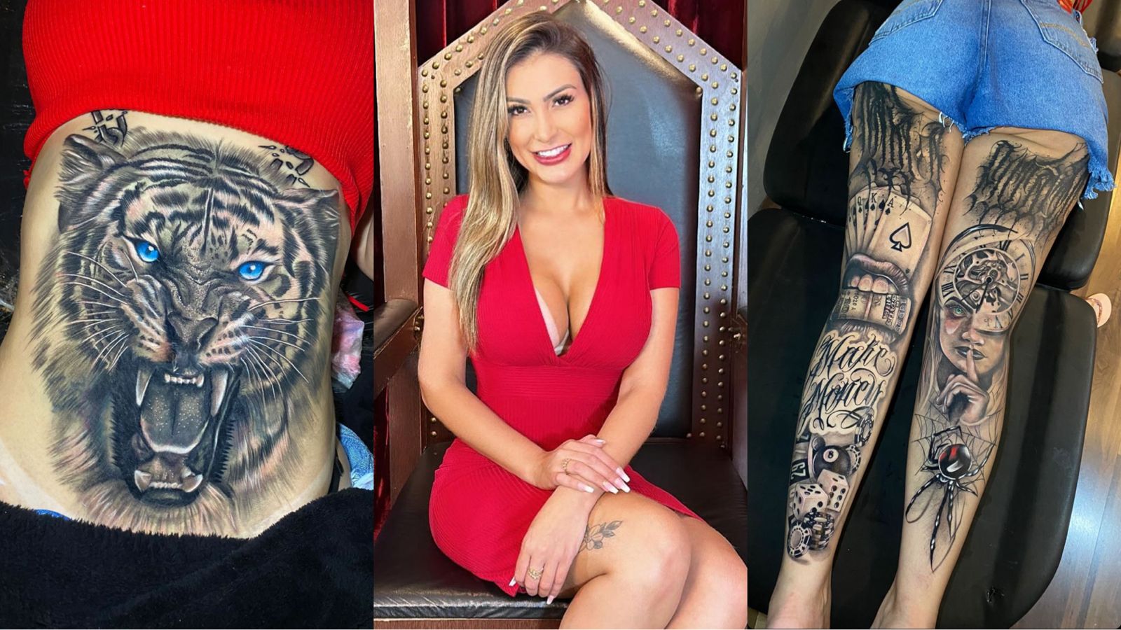 Andressa Urach exibe novas tatuagens nas redes sociais; confira