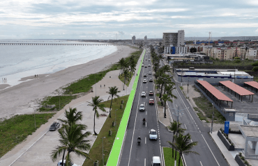Orla marítima ganha mais 2,1 km de faixa de passeio compartilhado