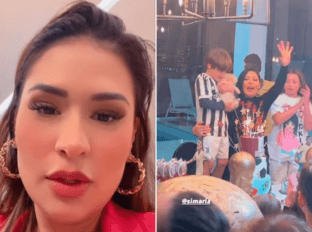 Simone Mendes vai a aniversário do sobrinho na casa de Simaria