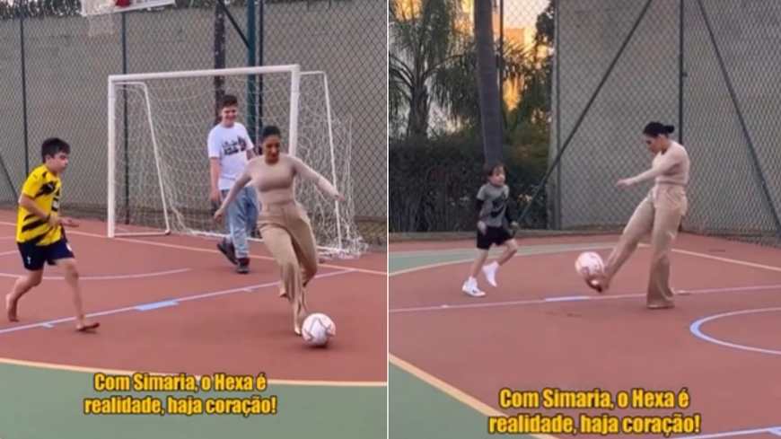 Simaria impressiona fãs com habilidade ao jogar futebol