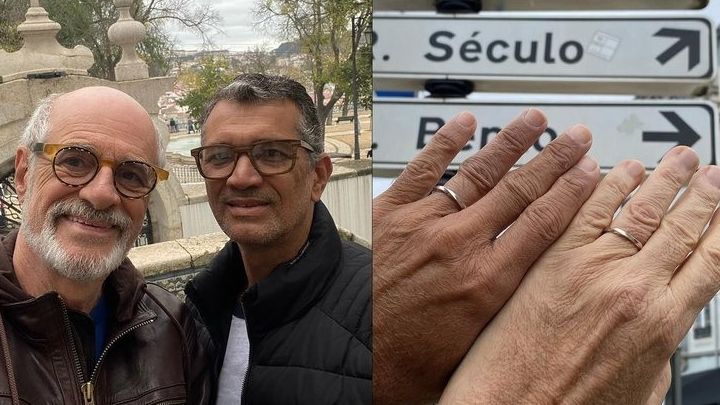 Marcos Caruso se casa com técnico de enfermagem