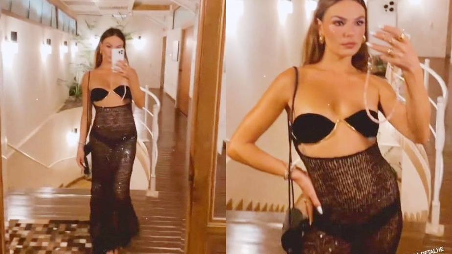 Isis Valverde surge deslumbrante com look transparente