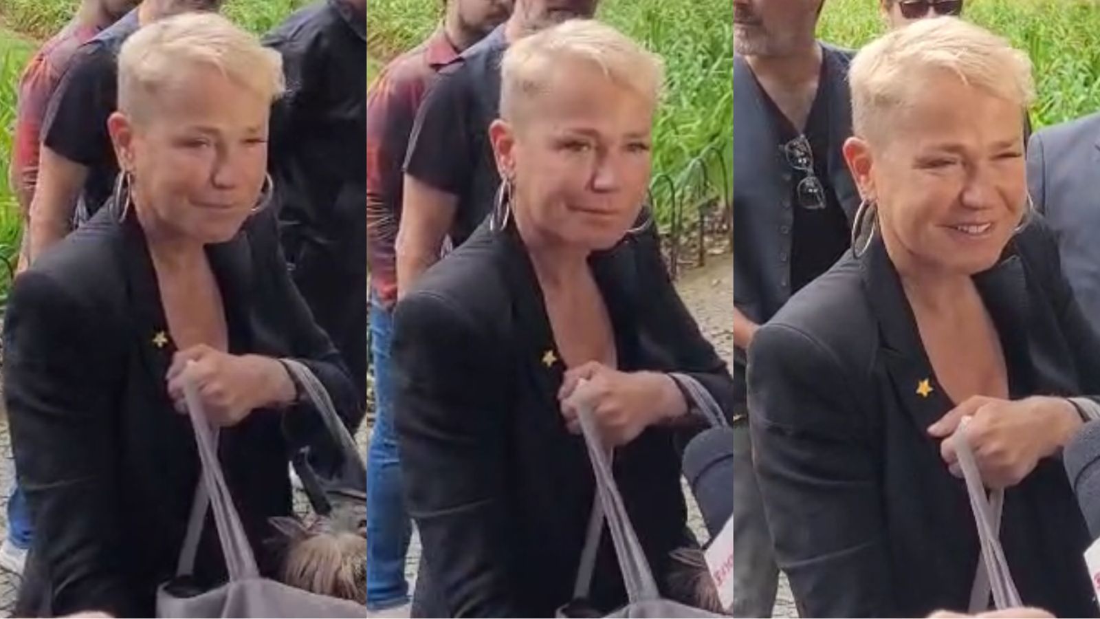 Xuxa é detonada por levar cachorra em velório de Rita Lee