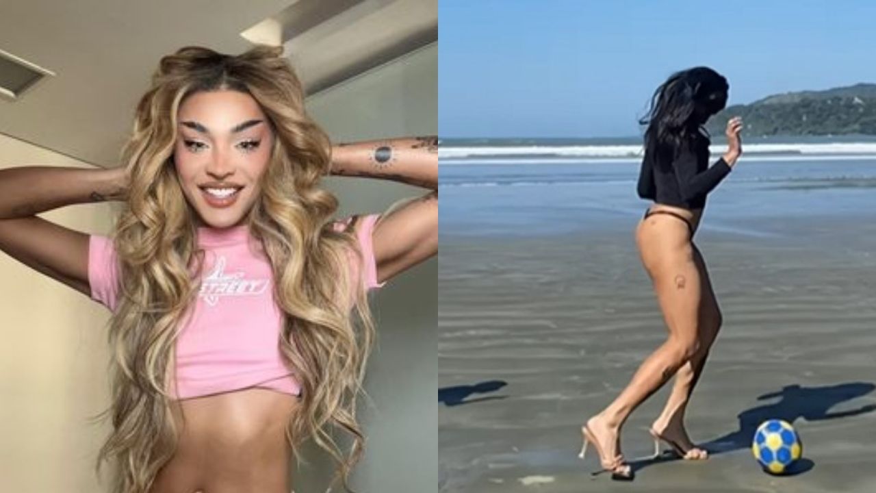 Pabllo Vittar joga bola de salto e impressiona