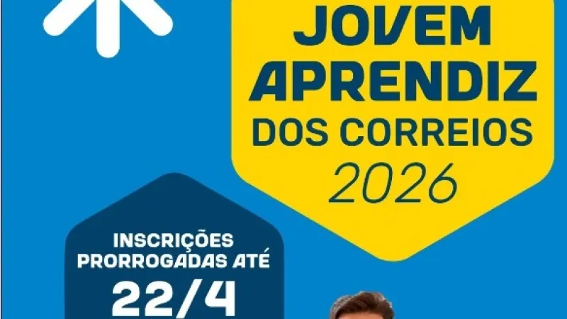 Prorrogadas as inscrições do programa Jovem Aprendiz dos Correios 2026