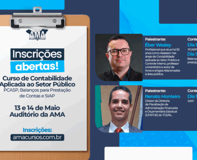 AMA abre inscrições para curso de Contabilidade Aplicada ao Setor Público