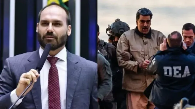 Eduardo compara prisão de Bolsonaro e Maduro: ‘Tenho inveja’
