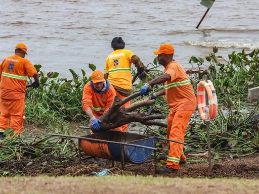 Nível do Guaíba, em Porto Alegre, fica abaixo da cota de inundação pela 1ª vez em um mês