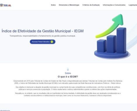 TCE/AL lança novo site do IEGM com painel interativo de Business Intelligence 